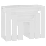 NNEVL Nesting Tables 3 pcs White Engineered Wood