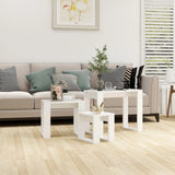 NNEVL Nesting Tables 3 pcs White Engineered Wood