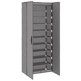 NNEVL Shoe Cabinet Grey 60x30x166 cm Fabric