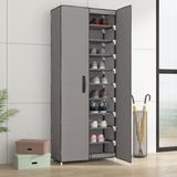 NNEVL Shoe Cabinet Grey 60x30x166 cm Fabric