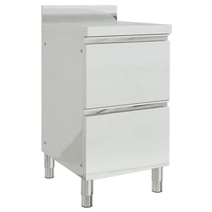 NNEVL Commercial Kitchen Cabinet with 2 Drawers Stainless Steel