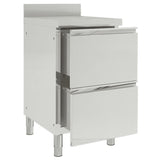 NNEVL Commercial Kitchen Cabinet with 2 Drawers Stainless Steel