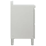 NNEVL Commercial Kitchen Cabinet with 2 Drawers Stainless Steel
