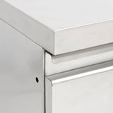 NNEVL Commercial Kitchen Cabinet with 2 Drawers Stainless Steel