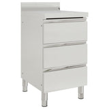 NNEVL Commercial Kitchen Cabinets with 3 Drawers 2 pcs Stainless Steel
