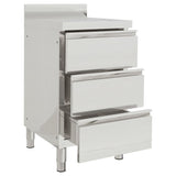 NNEVL Commercial Kitchen Cabinets with 3 Drawers 2 pcs Stainless Steel