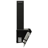 NNEVL Wall Range Hood 60 cm Steel and Tempered Glass Black