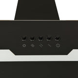 NNEVL Wall Range Hood 60 cm Steel and Tempered Glass Black