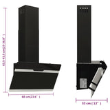 NNEVL Wall Range Hood 60 cm Steel and Tempered Glass Black