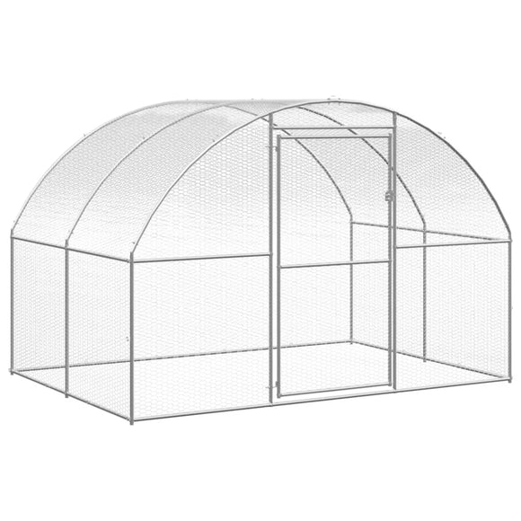 NNEVL Outdoor Chicken Coop 3x2x2 m Galvanised Steel