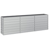 NNEVL Garden Raised Bed 240x40x77 cm Galvanized Steel Silver