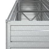 NNEVL Garden Raised Bed 240x40x77 cm Galvanized Steel Silver