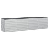 NNEVL Garden Raised Bed 320x80x77 cm Galvanized Steel Silver