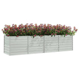 NNEVL Garden Raised Bed 320x80x77 cm Galvanized Steel Silver