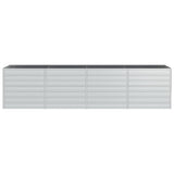 NNEVL Garden Raised Bed 320x80x77 cm Galvanized Steel Silver