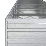 NNEVL Garden Raised Bed 320x80x77 cm Galvanized Steel Silver