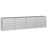NNEVL Garden Raised Bed 320x40x77 cm Galvanized Steel Silver