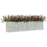 NNEVL Garden Raised Bed 320x40x77 cm Galvanized Steel Silver