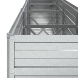 NNEVL Garden Raised Bed 320x40x77 cm Galvanized Steel Silver