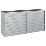 NNEVL Garden Raised Bed 160x40x77 cm Galvanized Steel Silver