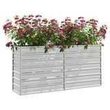 NNEVL Garden Raised Bed 160x40x77 cm Galvanized Steel Silver