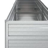 NNEVL Garden Raised Bed 160x40x77 cm Galvanized Steel Silver