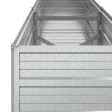 NNEVL Garden Raised Bed 160x40x45 cm Galvanized Steel Silver
