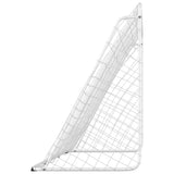 NNEVL Football Goal with Net White 366x122x182 cm Steel