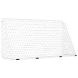 NNEVL Football Goal with Net White 366x122x182 cm Steel