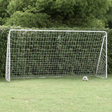 NNEVL Football Goal with Net White 366x122x182 cm Steel