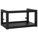 NNEVL Wall-mounted Bathroom Washbasin Frame Black 59x38x31 cm Iron