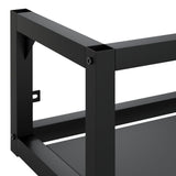 NNEVL Wall-mounted Bathroom Washbasin Frame Black 59x38x31 cm Iron