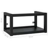 NNEVL Wall-mounted Bathroom Washbasin Frame Black 59x38x31 cm Iron