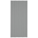 NNEVL Roof Panels 12 pcs Galvanised Steel Grey 100x45 cm