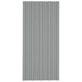 NNEVL Roof Panels 36 pcs Galvanised Steel Grey 100x45 cm