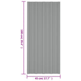 NNEVL Roof Panels 36 pcs Galvanised Steel Grey 100x45 cm