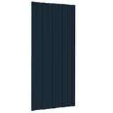 NNEVL Roof Panels 12 pcs Galvanised Steel Anthracite 100x45 cm
