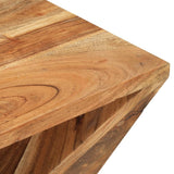 NNEVL Side Table 35x35x55 cm Solid Wood Acacia