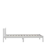 NNEVL Bed Frame White Solid Wood Pine 92x187 cm Single Size