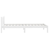 NNEVL Bed Frame White Solid Wood Pine 92x187 cm Single Size