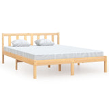 NNEVL Bed Frame without Mattress Solid Wood Pine 150x200 cm