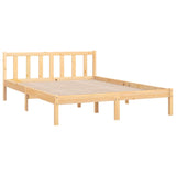 NNEVL Bed Frame without Mattress Solid Wood Pine 150x200 cm