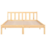 NNEVL Bed Frame without Mattress Solid Wood Pine 150x200 cm