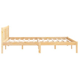 NNEVL Bed Frame without Mattress Solid Wood Pine 150x200 cm