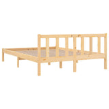NNEVL Bed Frame without Mattress Solid Wood Pine 150x200 cm