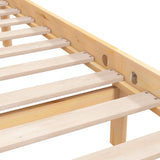 NNEVL Bed Frame without Mattress Solid Wood Pine 150x200 cm