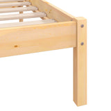 NNEVL Bed Frame without Mattress Solid Wood Pine 150x200 cm