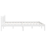 NNEVL Bed Frame without Mattress White Solid Wood Pine 150x200 cm