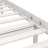 NNEVL Bed Frame without Mattress White Solid Wood Pine 150x200 cm