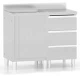 NNEVL Commercial Kitchen Cabinets 2 pcs Stainless Steel